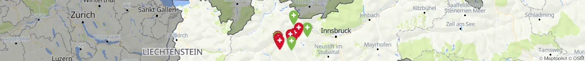 Map view for Pharmacies emergency services nearby Haiming (Imst, Tirol)